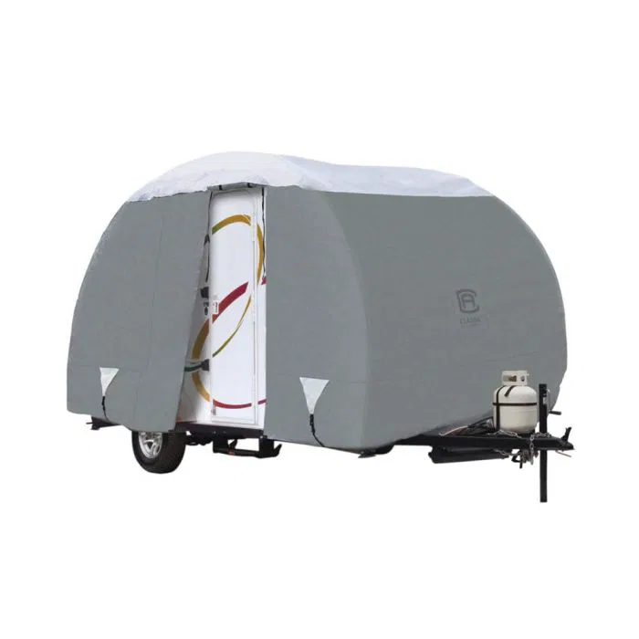 80-200-161001-00 – CLASSIC ACC Travel Trailer Cover, For Receiver Hitch Trailer Fits 20 Foot Trailer Length x 17.7 Fo...
